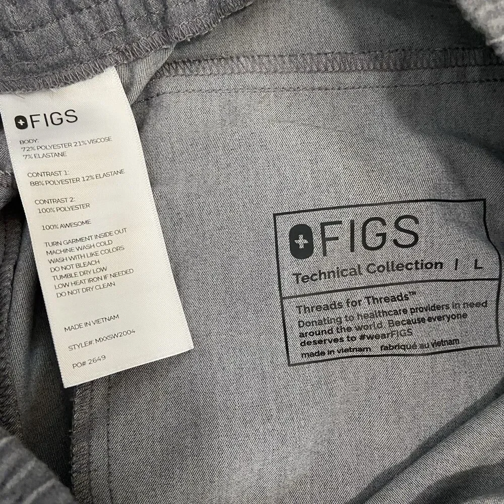 Figs Tansen Jogger Scrub Pants Graphite Gray Size Large